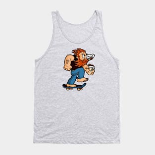 Retro Gingerbeard Man on Skateboard Tank Top